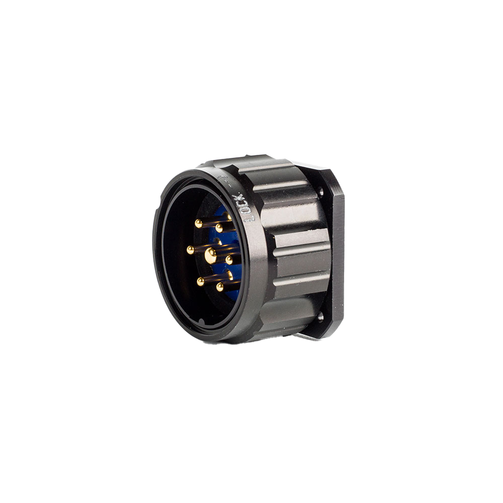Phase 3 7-pin male panel mount connector