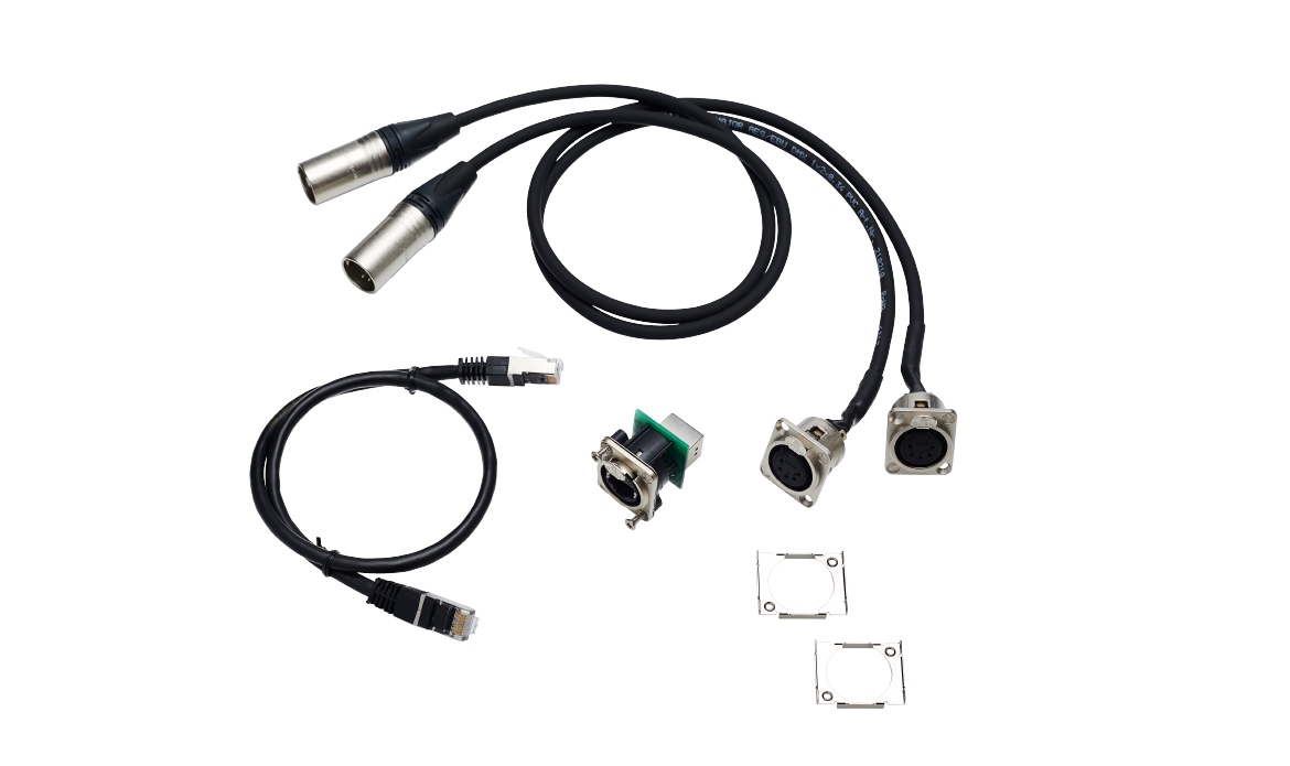 Adapter cable set for 2Port Node 5-pin XLR rack mount kit