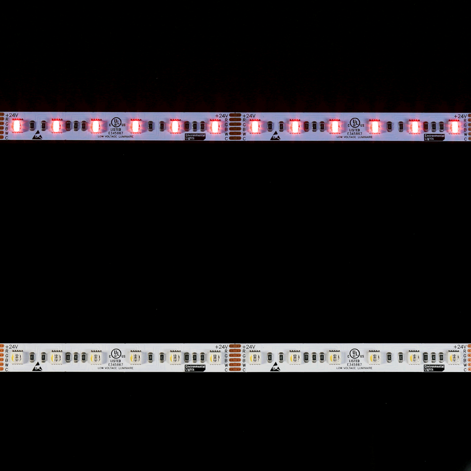 RGBA65K-5050-60-24V-5m-GP - Eluxtra 5-in-1 RGB+Amber/6500K 24V 5m