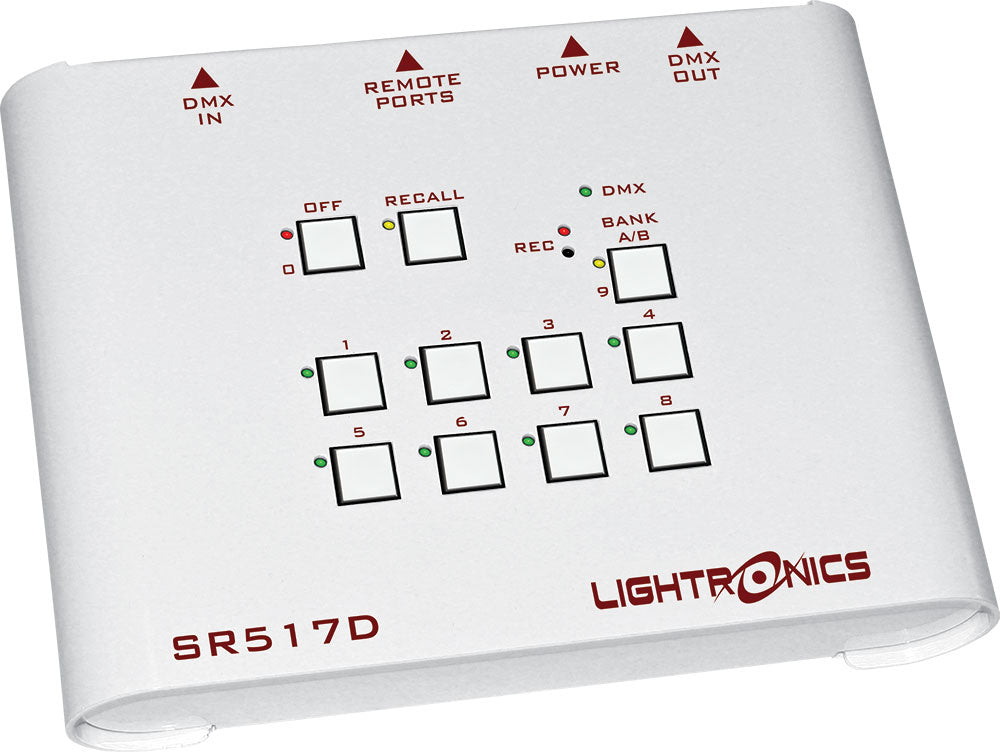 Lightronics SR517D 16-Scene DMX In/Out Playback, Button Stations Only, Desktop