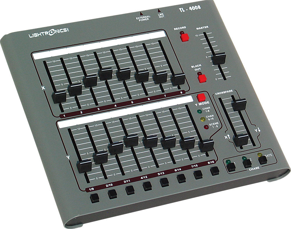 Lightronics TL4008 16-Ch Console, 8 Scenes, 2 Chases, DMX