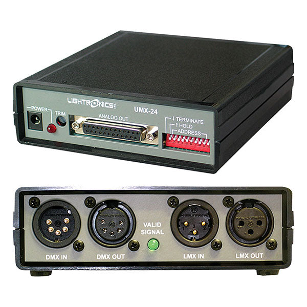 Lightronics UMX24 DMX / LMX to 0-10VDC Converter