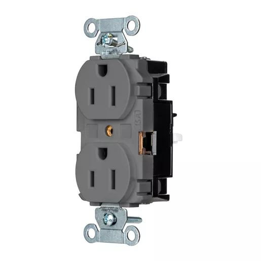 5252STGY - Hubbell Edge, Pro Receptacle, Commercial, 15A 125V, Gray