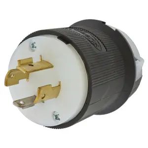 HBL2411 - Hubbell Twist-Lock Plug, 20A 125/250V, L14-20P, Black/White