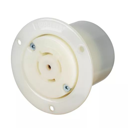 HBL2516ST - Hubbell Twist-Lock Flanged Receptacle, 20A 120/208V, L21-20R, Spring Terminal