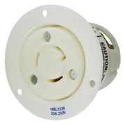 HBL2326 - Hubbell Twist-Lock Flanged Receptacle, 20A 250V, L6-20R, White