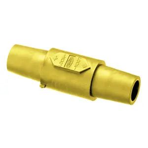 HBLDFY - Hubbell Single Pole, Double Female Connector, Yellow