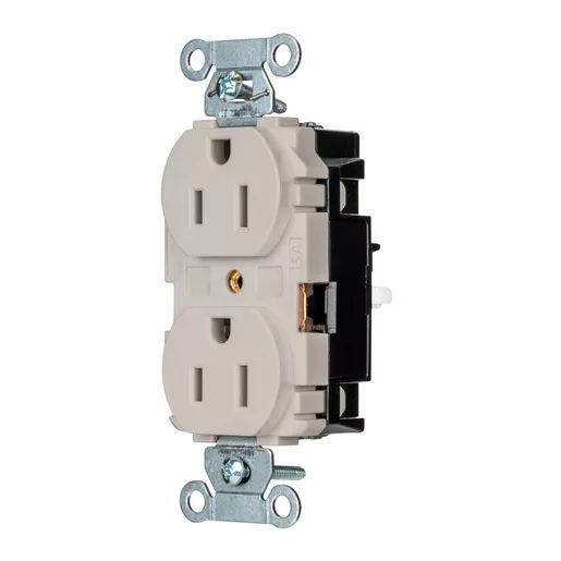 5252STLA - Hubbell Edge, Pro Receptacle, Commercial, 15A 125V, Light Almond