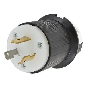 HBL2311 - Hubbell Twist-Lock Plug, 20A 125V, L5-20P, Black/White