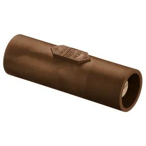 HBLDMBN - Hubbell Single Pole, Double Male Connector, Brown