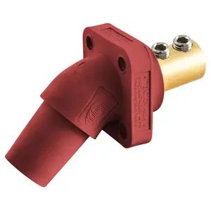 HBLFRAR - Hubbell Single Pole, 300/400A Angle Receptacle, Screw, Red