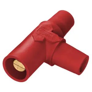 HBLTR - Hubbell Single Pole, Tapping Tee, Female-Female-Male, Red