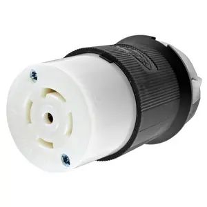 HBL2813 - Hubbell Twist-Lock Connector, 30A 3-Phase 120/208V, L21-30R, Black/White