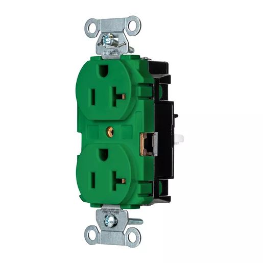 5352STGN - Hubbell Edge, Pro Receptacle, Commercial, 20A 125V, Green