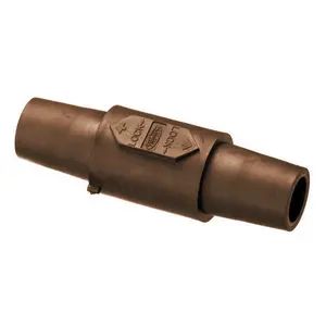 HBLDFBN - Hubbell Single Pole, Double Female Connector, Brown