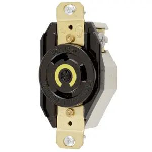 HBL2610 - Hubbell Twist-Lock Receptacle, 30A 125V, L5-30R, Black