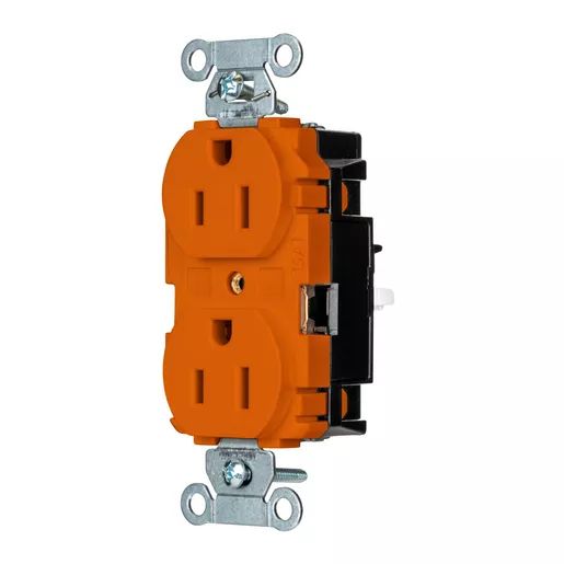 5252STO - Hubbell Edge, Pro Receptacle, Commercial, 15A 125V, Orange