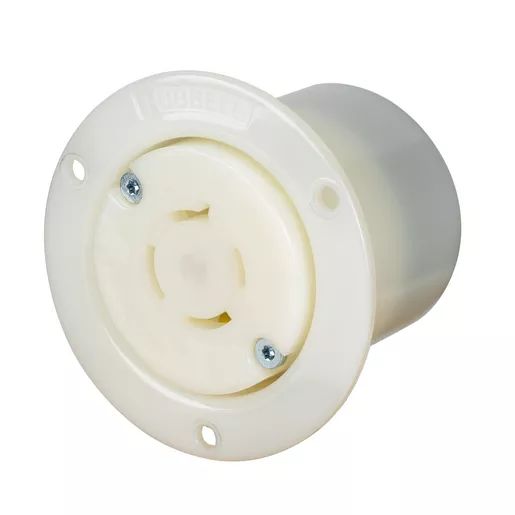 HBL2426ST - Hubbell Twist-Lock Flanged Receptacle, 20A 3-Phase 250V, L15-20R, Spring Terminal