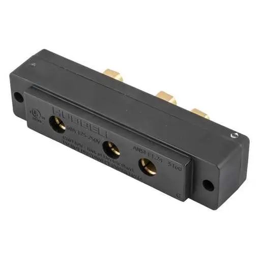 HBL60SPFRRT - Hubbell 60A Stage Pin Female Receptacle, Ring Terminal