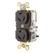 HBL4550ST - Hubbell Twist-Lock Duplex Receptacle, 15A 250V, L6-15R, Brown