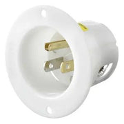 HBL5278C - Hubbell Flanged Inlet, 15A 125V, 5-15P, White