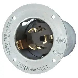 CS8375 - Hubbell Twist-Lock Inlet, 50A 3-Phase 250V, 3P4W