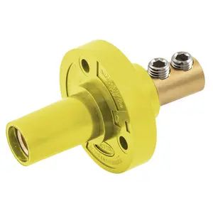 HBL15FRY - Hubbell Single Pole Series 15 Receptacle, Double Set Screw, Yellow