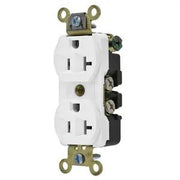 HBL5352W - Hubbell Duplex Receptacle, Industrial Grade, 20A 125V, 5-20R, White