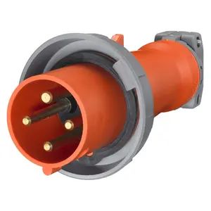 HBL460P12W - Hubbell Pin & Sleeve, IEC, Plug, 3P4W, 60A 125/250V, NEMA 4X/IP69K