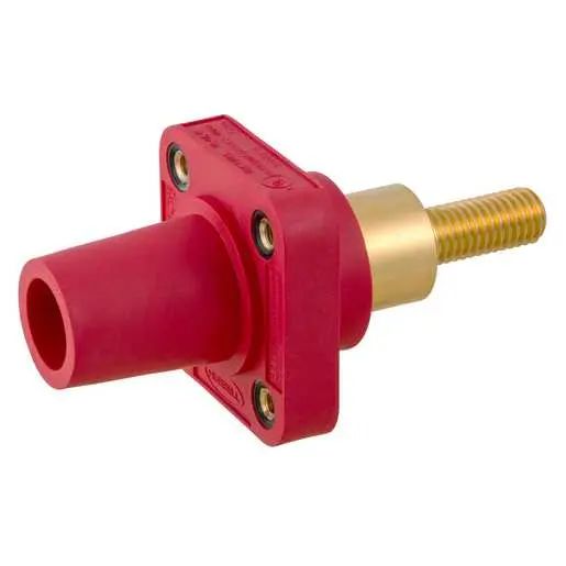 HBLFRSCER - Hubbell Single Pole, 300/400A Female Extended Stud Receptacle, Red