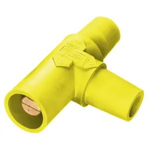HBLTY - Hubbell Single Pole, Tapping Tee, Female-Female-Male, Yellow