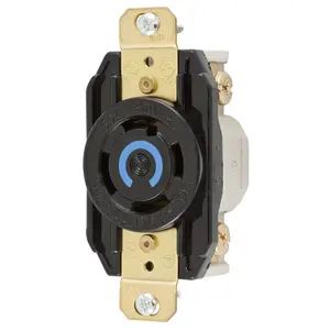 HBL2720 - Hubbell Twist-Lock Receptacle, 30A 3-Phase 250V, L15-30R, Black