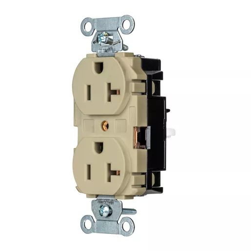 5352STI - Hubbell Edge, Pro Receptacle, Commercial, 20A 125V, Ivory