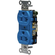 5362ABL - Hubbell Receptacle, Duplex Straight Blade, HubPro, 20A 125V, FG, Blue