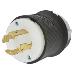 HBL2721 - Hubbell Twist-Lock Plug, 30A 3-Phase 250V, L15-30P, Black/White