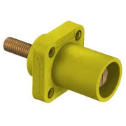 HBLMRSY - Hubbell Single Pole, 300/400A Male Stud Receptacle, Yellow