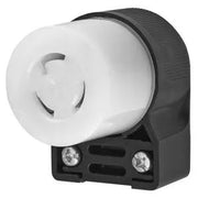 HBL4729CA - Hubbell Twist-Lock Angle Connector, 15A 125V, L5-15R, Black/White