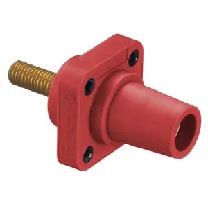HBLFRSR - Hubbell Single Pole, 300/400A Female Stud Receptacle, Red