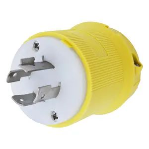 HBL24CM21 - Hubbell Twist-Lock Plug, CM, 20A 3-Phase 250V, L15-20P, Yellow