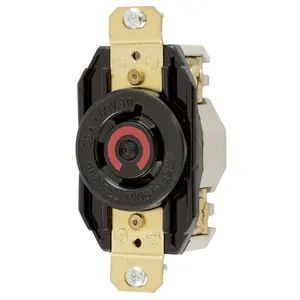 HBL2430 - Hubbell Twist-Lock Receptacle, 20A 3-Phase 480V, L16-20R, Black