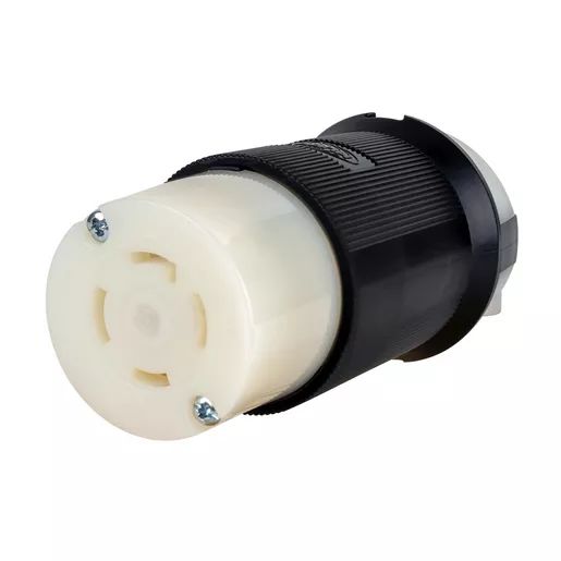 HBL2713ST - Hubbell Twist-Lock Connector, 30A 125/250V, L14-30R, Black/White, Spring