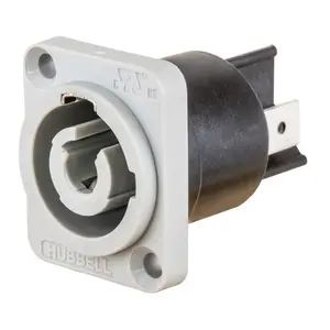 HBLPMODGY - Hubbell Insul-Lock, Panel Mount Outlet, Divided