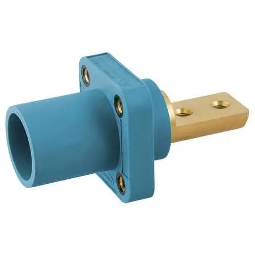 HBLMRB2BL - Hubbell Single Pole, 400A Male Bus 2 Hole, Blue