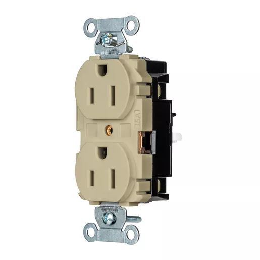 5252STI - Hubbell Edge, Pro Receptacle, Commercial, 15A 125V, Ivory
