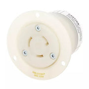 HBL2316ST - Hubbell Twist-Lock Flanged Receptacle, 20A 125V, L5-20R, White, Spring Terminal