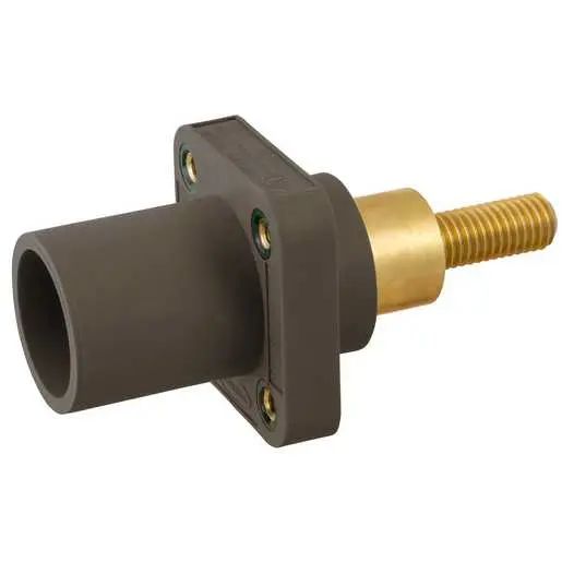 HBLMRSCEBN - Hubbell Single Pole, 300/400A Male Extended Stud Receptacle, Brown