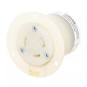 HBL2616ST - Hubbell Twist-Lock Flanged Receptacle, 30A 125V, L5-30R, White, Spring Terminal