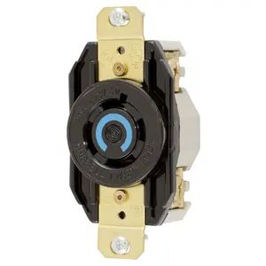 HBL2420 - Hubbell Twist-Lock Receptacle, 20A 3-Phase 250V, L15-20R, Black