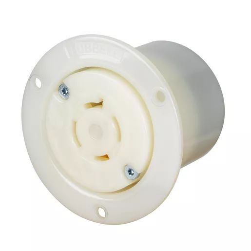 HBL2416ST - Hubbell Twist-Lock Flanged Receptacle, 20A 125/250V, L14-20R, Spring Terminal