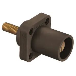 HBLMRSBN - Hubbell Single Pole, 300/400A Male Stud Receptacle, Brown